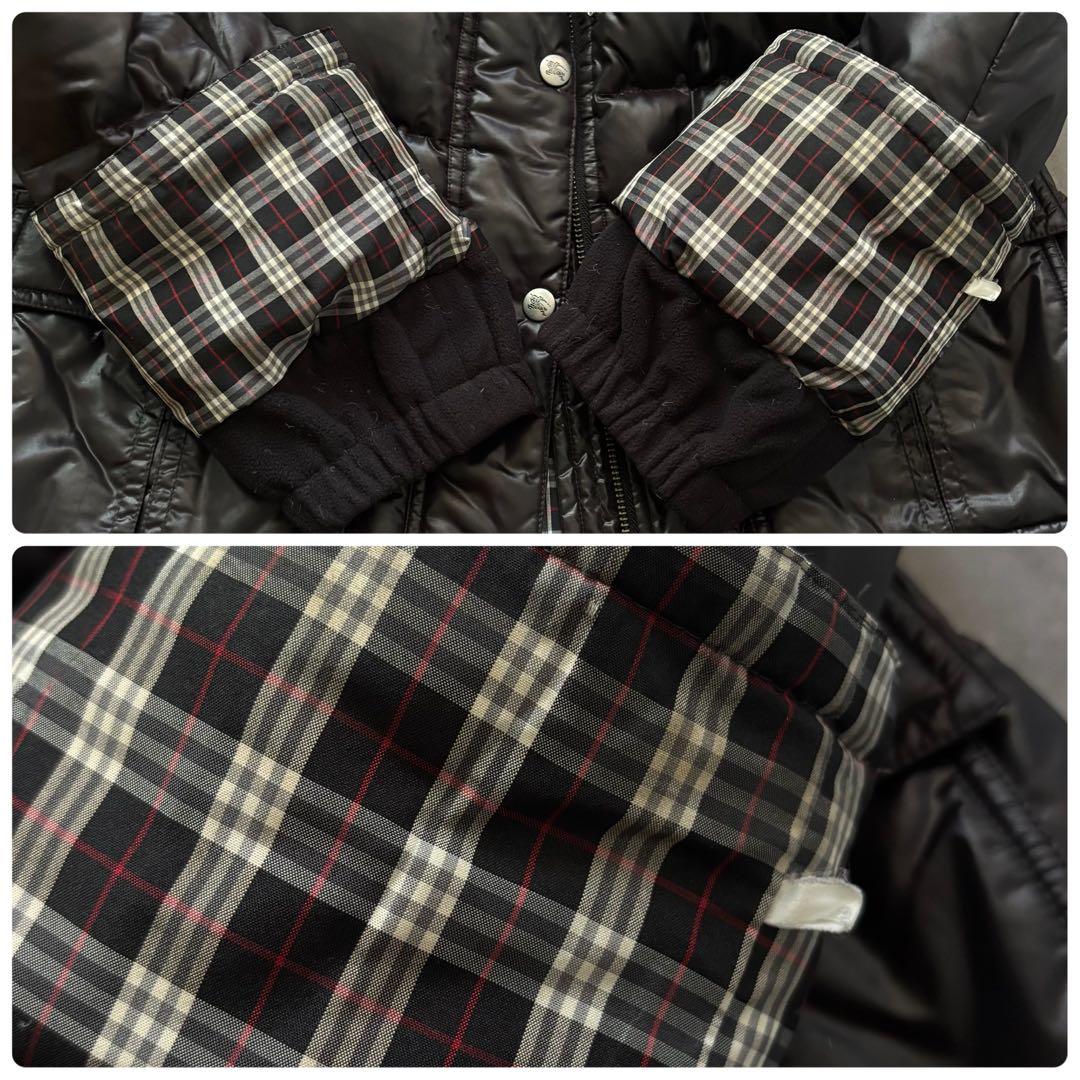 バーバリーロンドンブルーレーベル　ダウンコート　ジャケット　トラッドチェック