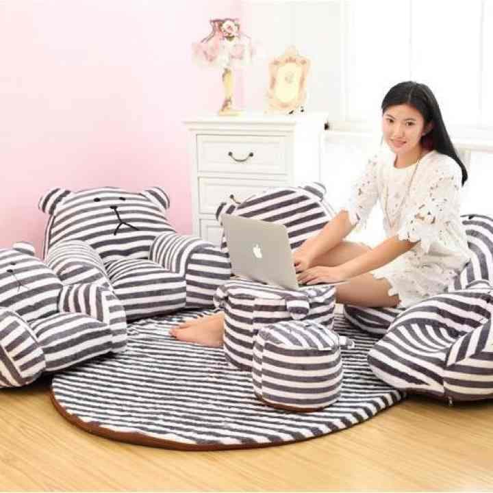 ぬいぐるみソファ椅子じゅうたんミニソファ8点セットクマ0025