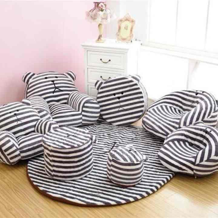 ぬいぐるみソファ椅子じゅうたんミニソファ8点セットクマ0025