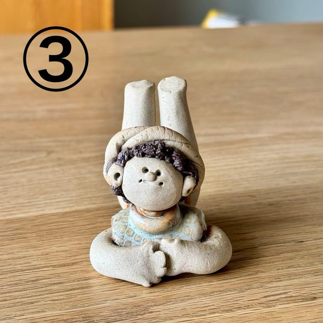 美品⭐︎砥部焼 青芳窯　青芳人形　5体　森元青芳氏作