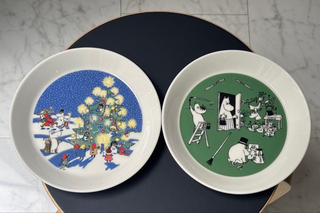 アラビア　ムーミン　コレクターズ　プレート　ドローイング　クリスマス