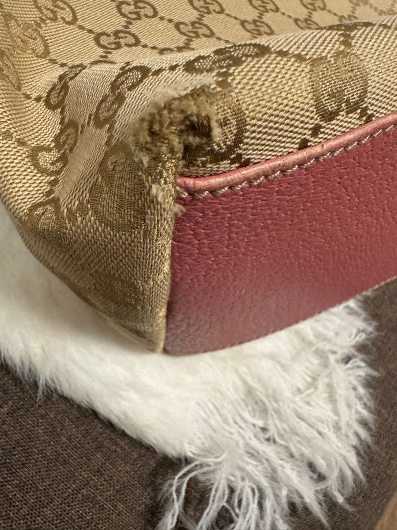 GUCCI GGパターン トートバッグ 153009 ベージュ ピンク　A4収納