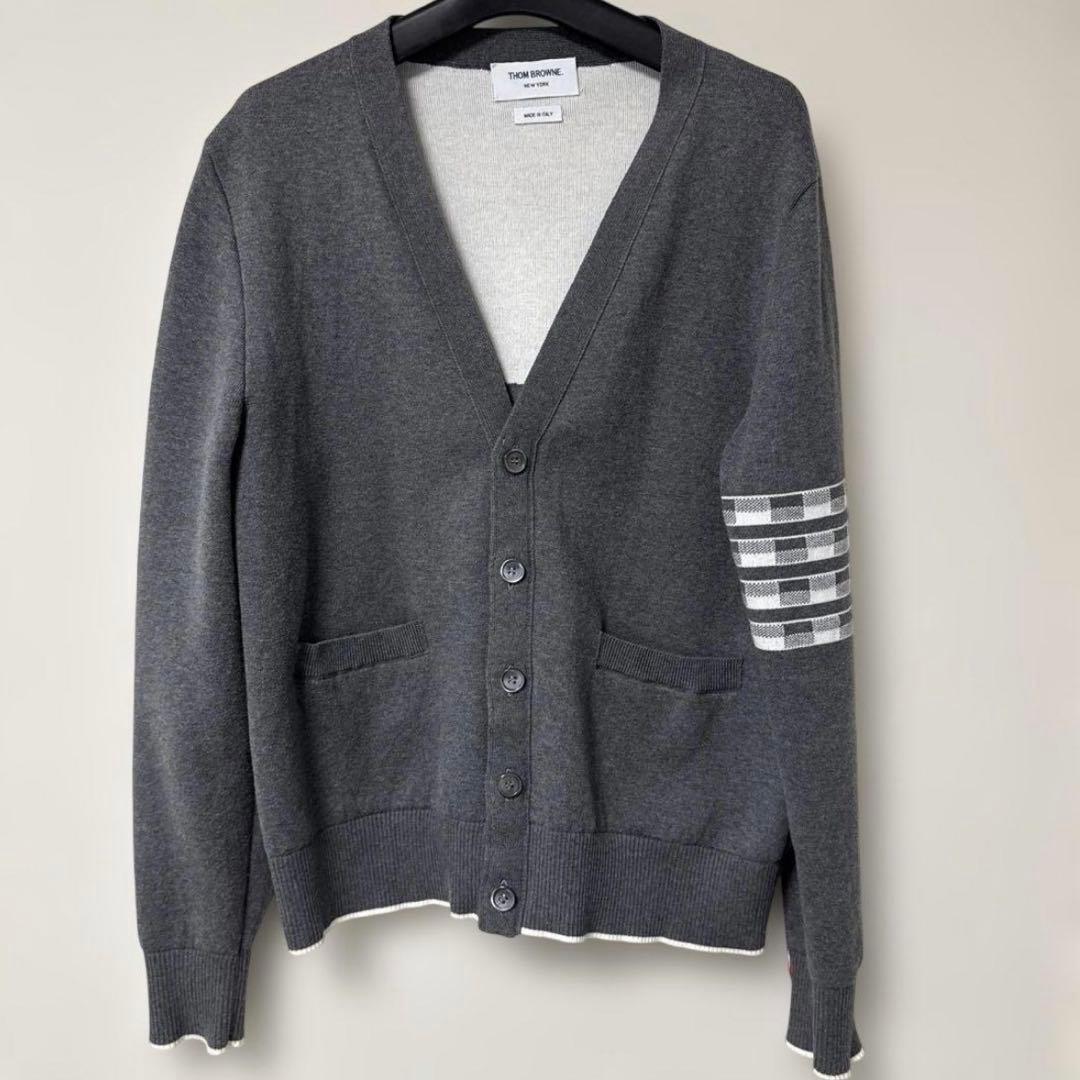Thom Browne 4BAR ヘクター カーディガン グレー