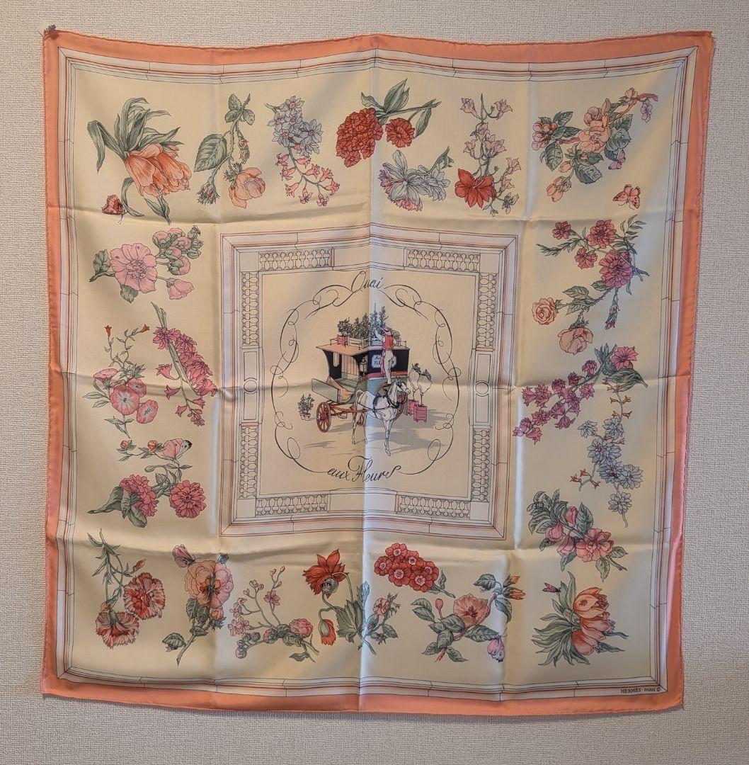 れ*ん様 エルメスHERMES　カレ90　スカーフ　ピンク