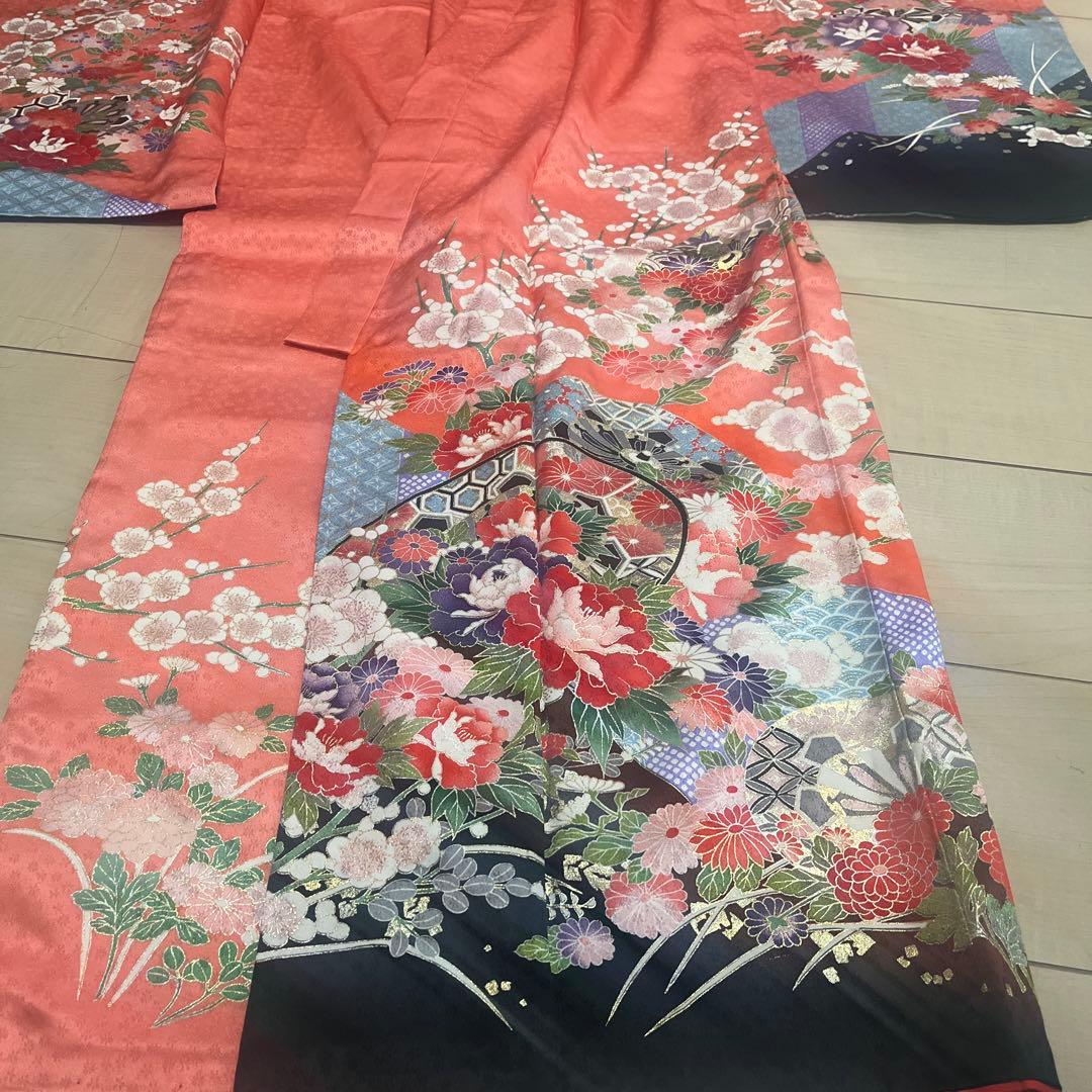 ７歳 子供用着物セット七五三用 花柄