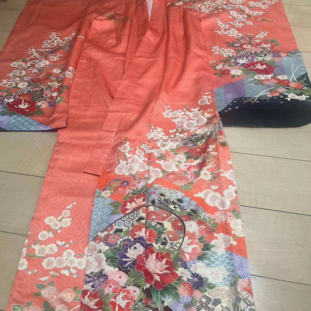 ７歳 子供用着物セット七五三用 花柄