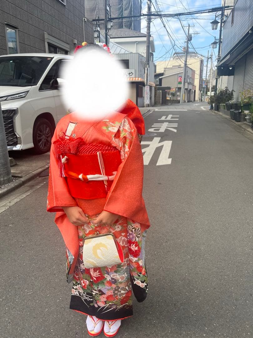 ７歳 子供用着物セット七五三用 花柄