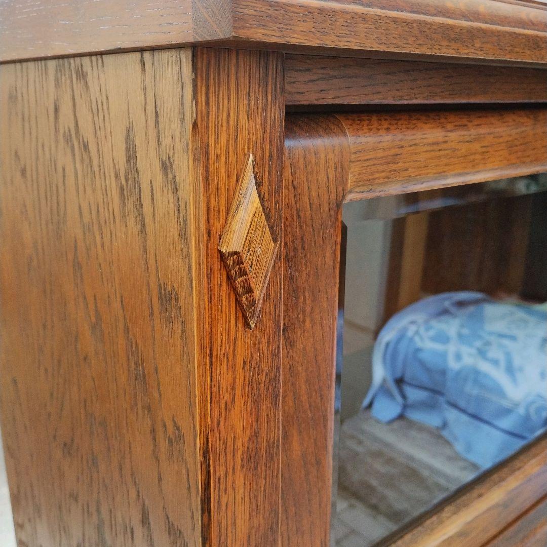 【希少】三越ブルージュ 4段フリーラック ガラスフラップ扉 キャビネット ②