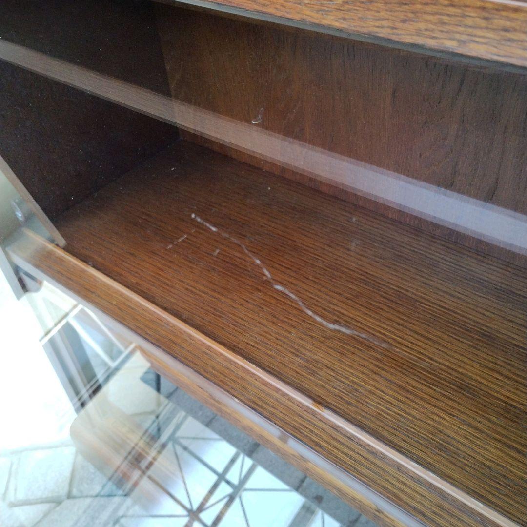 【希少】三越ブルージュ 4段フリーラック ガラスフラップ扉 キャビネット ②