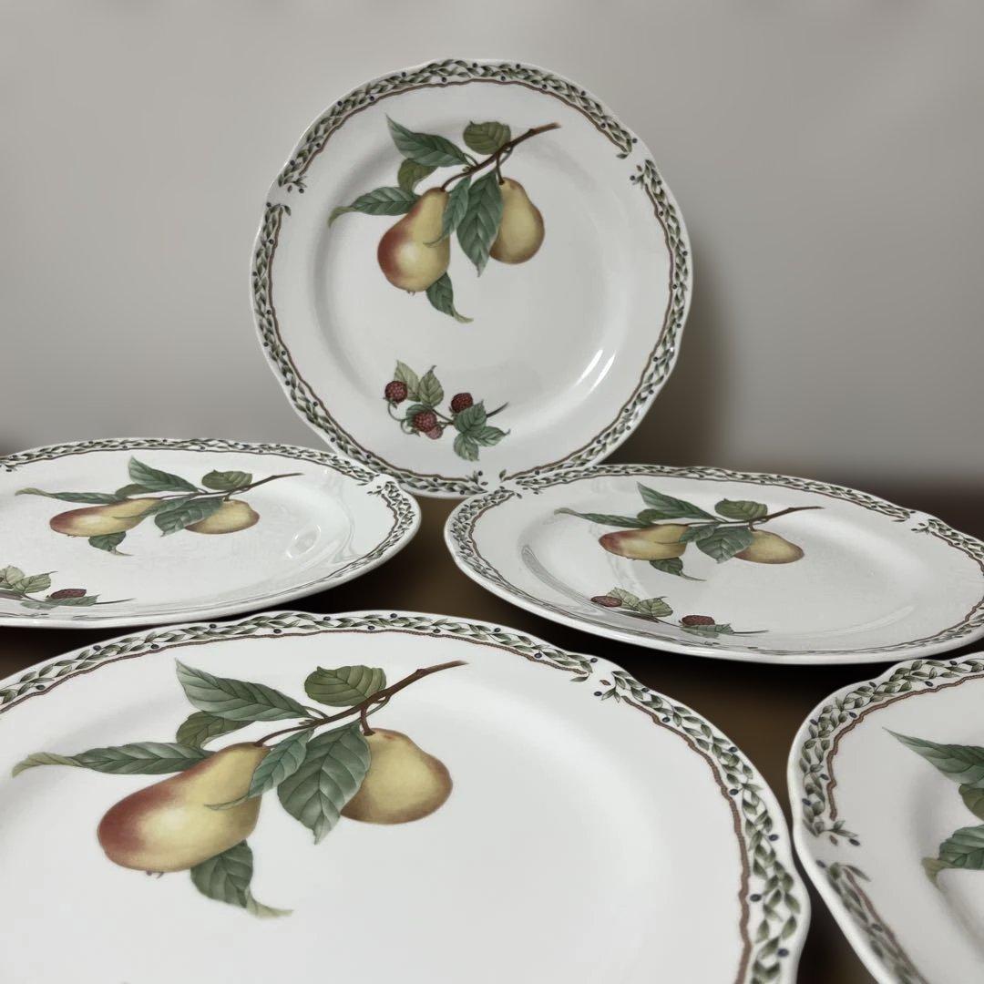 【新品未使用品】ノリタケ　ロイヤルオーチャード　5枚セット（日本製、24センチ）