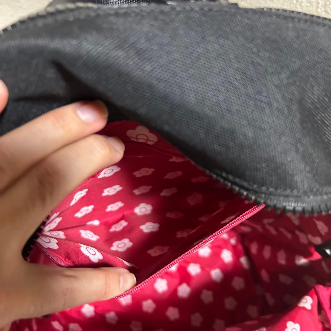 訳あり‼️美品‼️【MARY QUANT】リュック　2層式　黒　大容量　人気　軽量