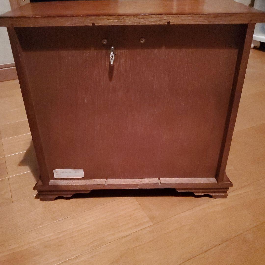 木製 アクセサリーケース 花柄ガラス扉1点！