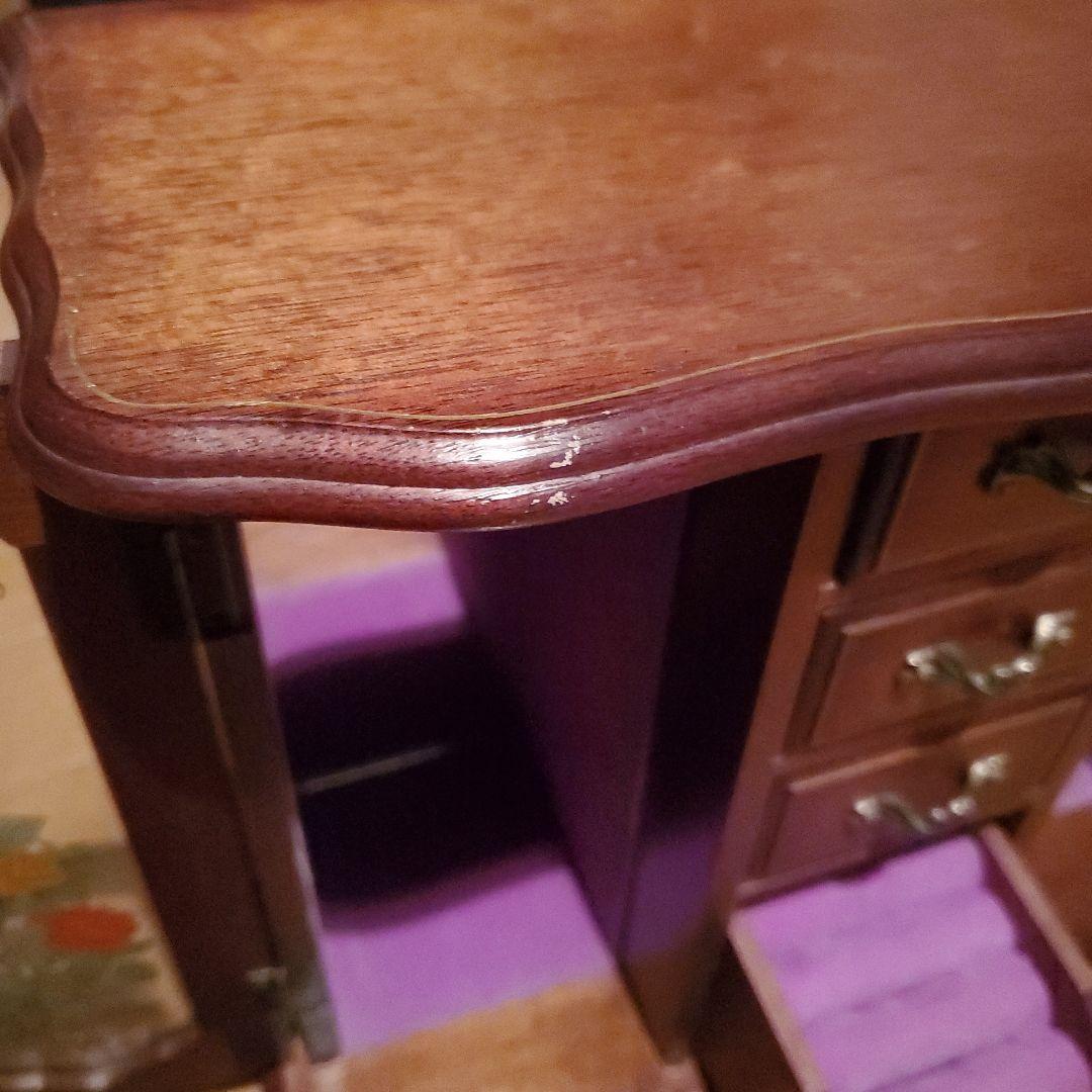 木製 アクセサリーケース 花柄ガラス扉1点！