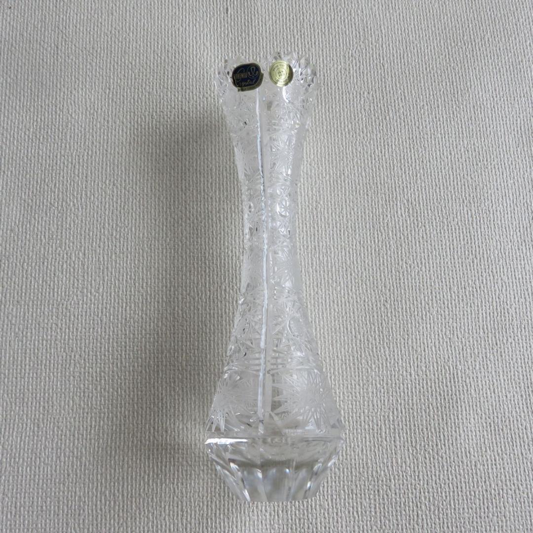 ボヘミアガラス　クリスタル　花瓶　2個セット