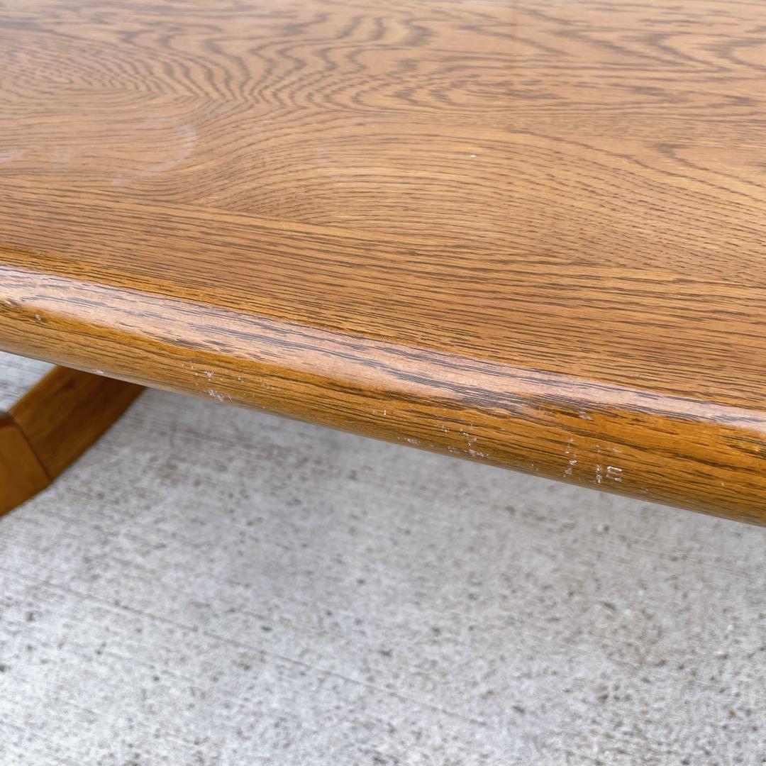 【美品】浜本工芸 T-1500 センターテーブル ナラ材 曲線 ローテーブル