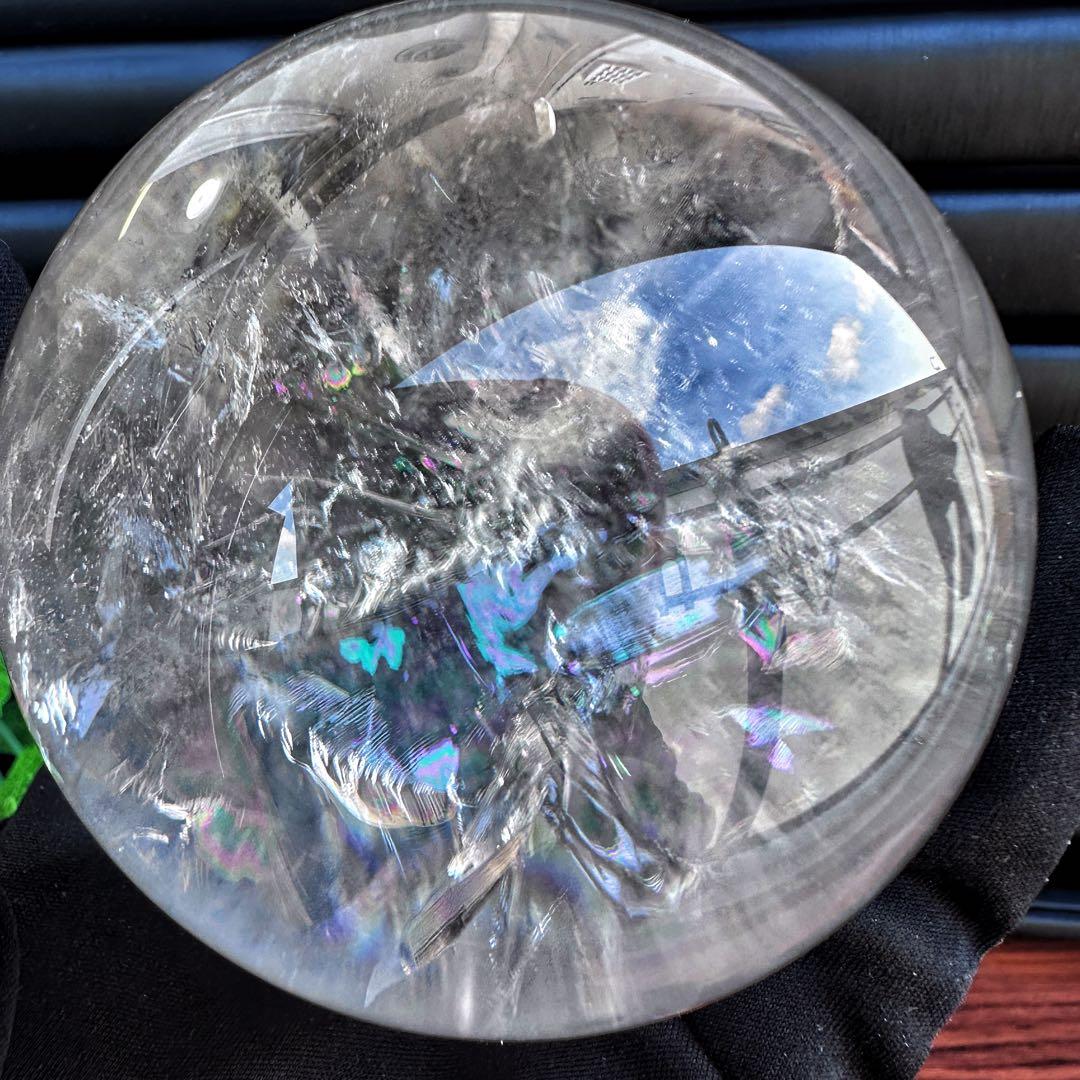 爆レア❗️アゼツライト☆レインボー☆ヒマラヤ水晶 丸玉☆虹☆パワー浄化A1246