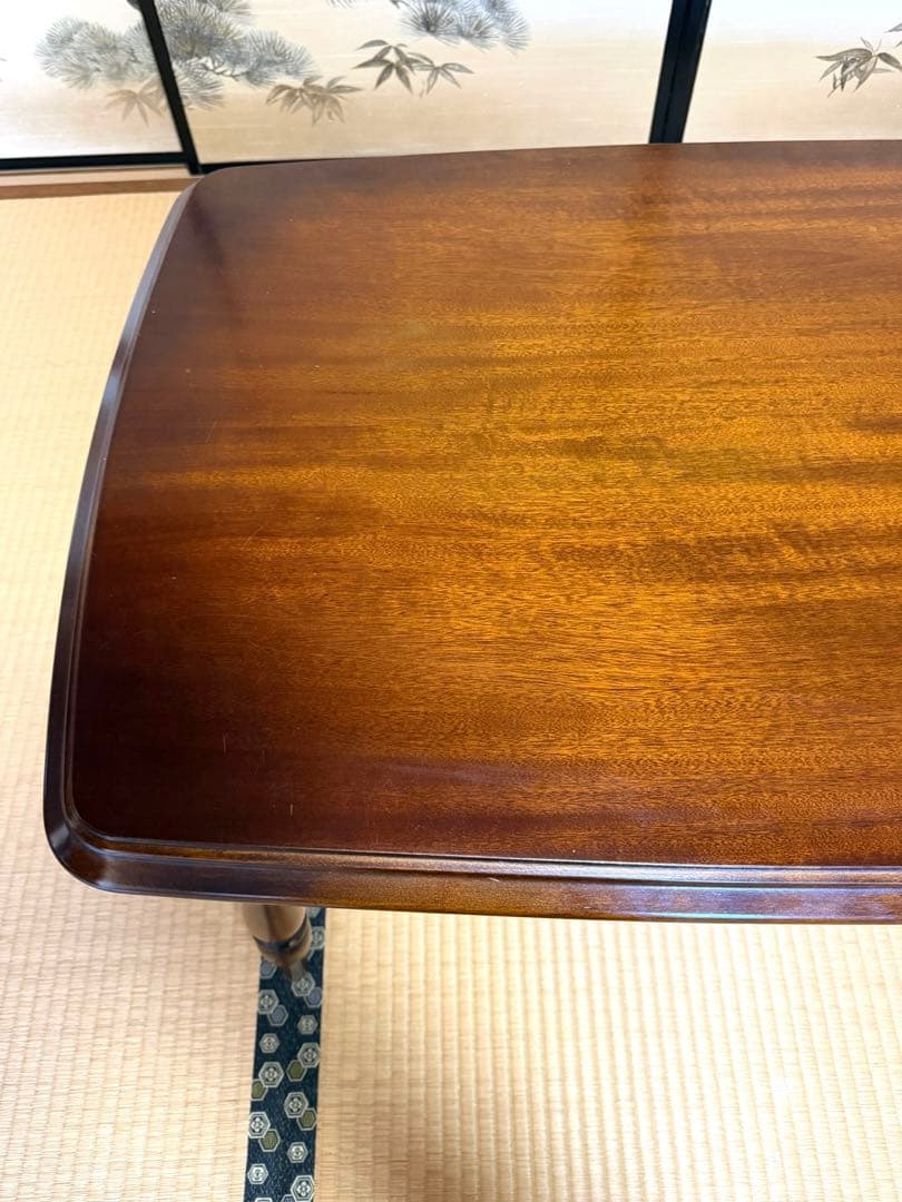 カリモク 家具 ローテーブル コロニアル ラタン張り リビング　送料込み