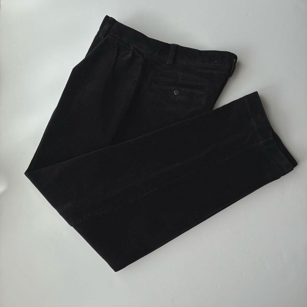 美品 90sポロ ラルフローレン Andrew 黒 太畝 コーデュロイW32