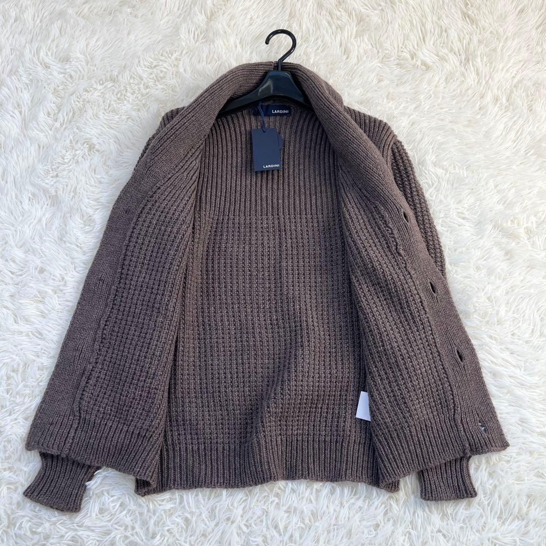 【未使用品】LARDINI ラルディーニ ショールカラーカーディガン　サイズ50