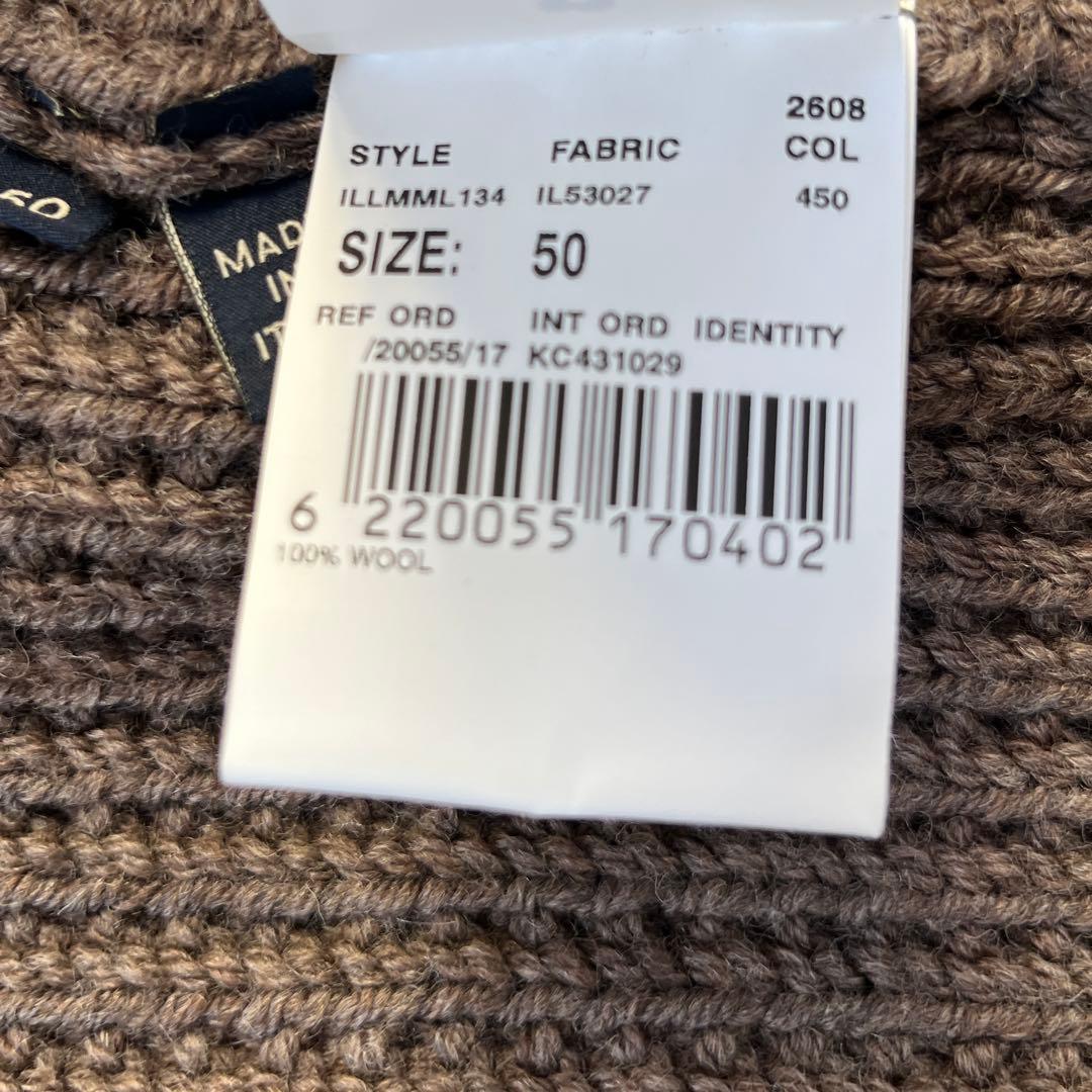 【未使用品】LARDINI ラルディーニ ショールカラーカーディガン　サイズ50