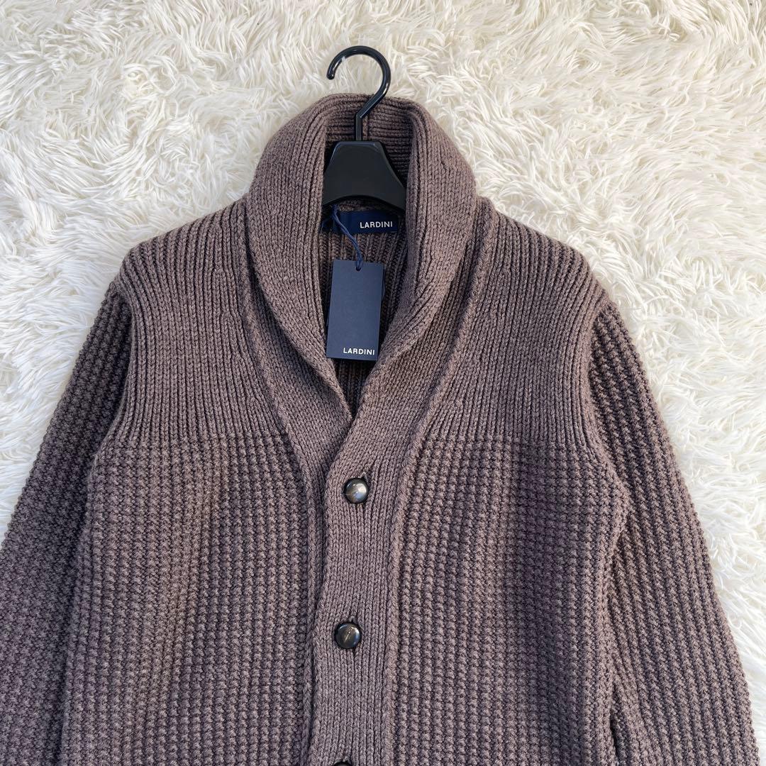 【未使用品】LARDINI ラルディーニ ショールカラーカーディガン　サイズ50