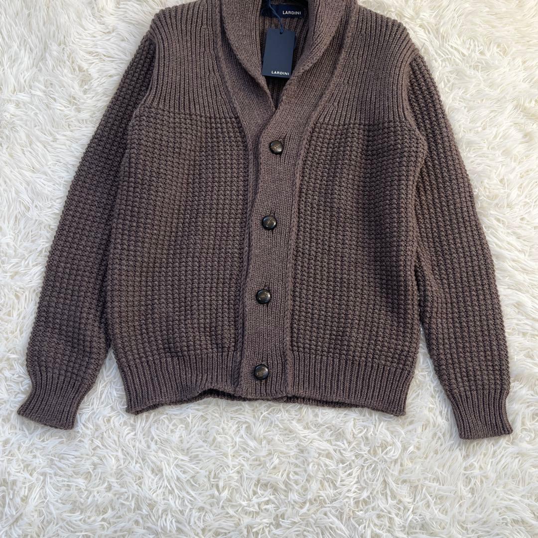 【未使用品】LARDINI ラルディーニ ショールカラーカーディガン　サイズ50