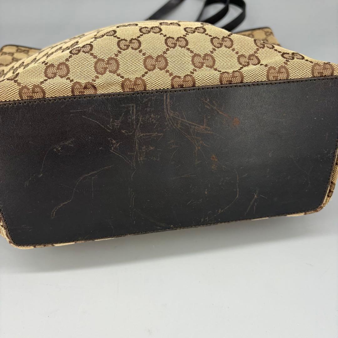 グッチ　トートバッグ　GGキャンバス　ベージュ