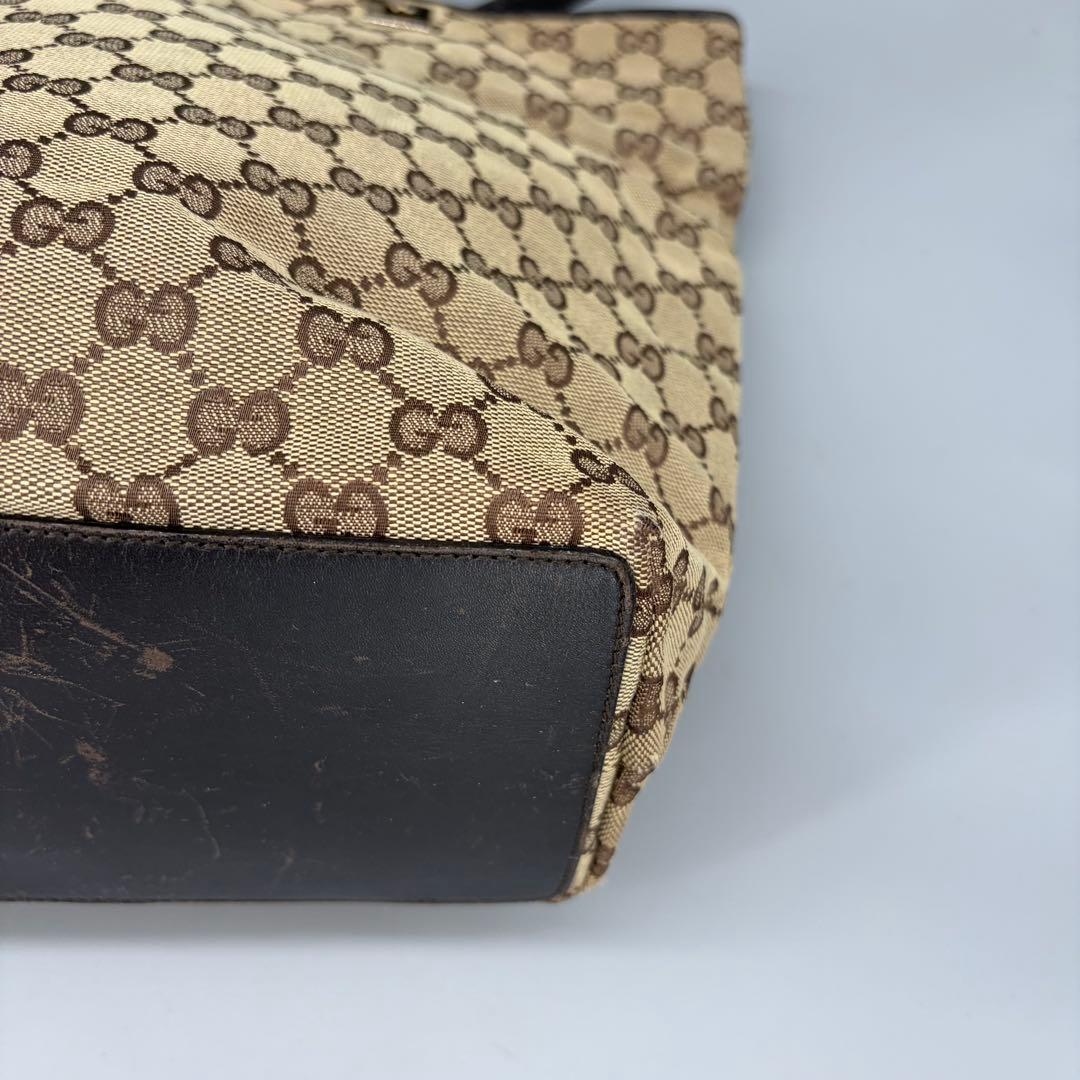 グッチ　トートバッグ　GGキャンバス　ベージュ