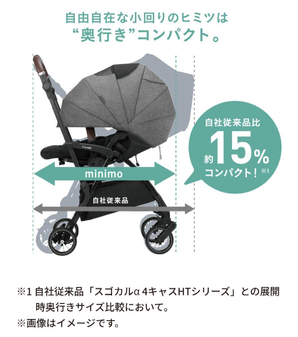 【豆柴】【美品】combi / スゴカルminimo / AB型ベビーカー