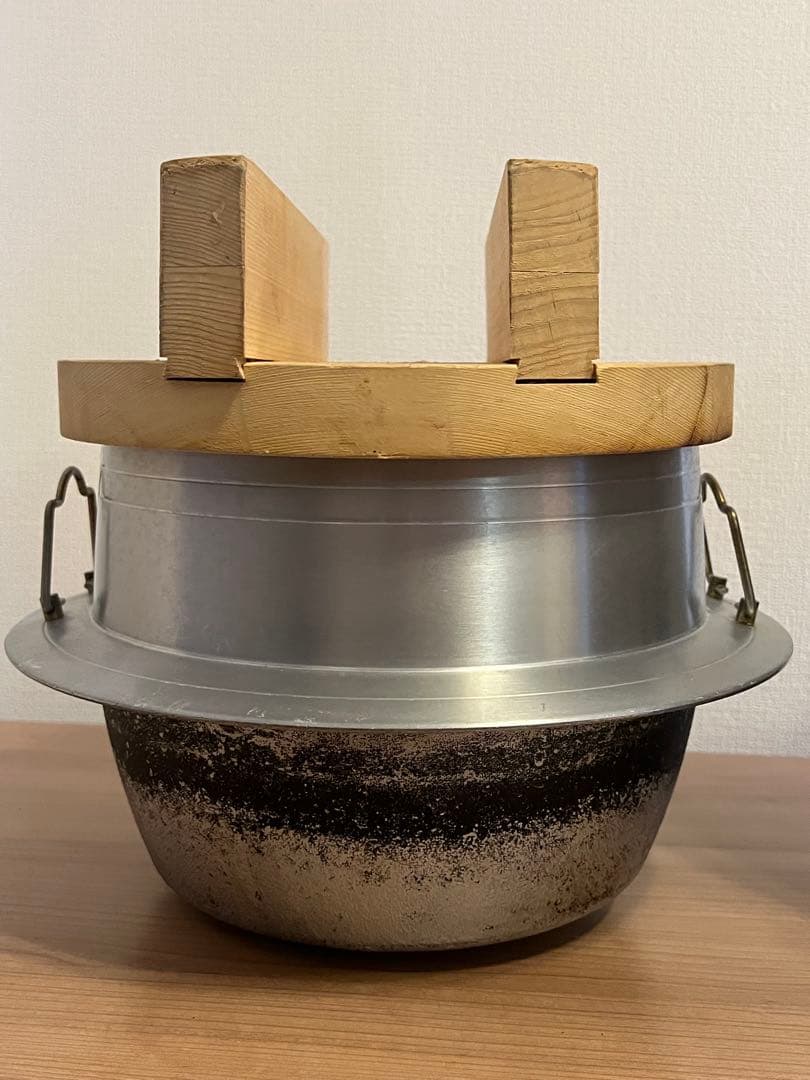 【羽釜　ナカオ アルミ鋳物 小釜 カン付 26cm】