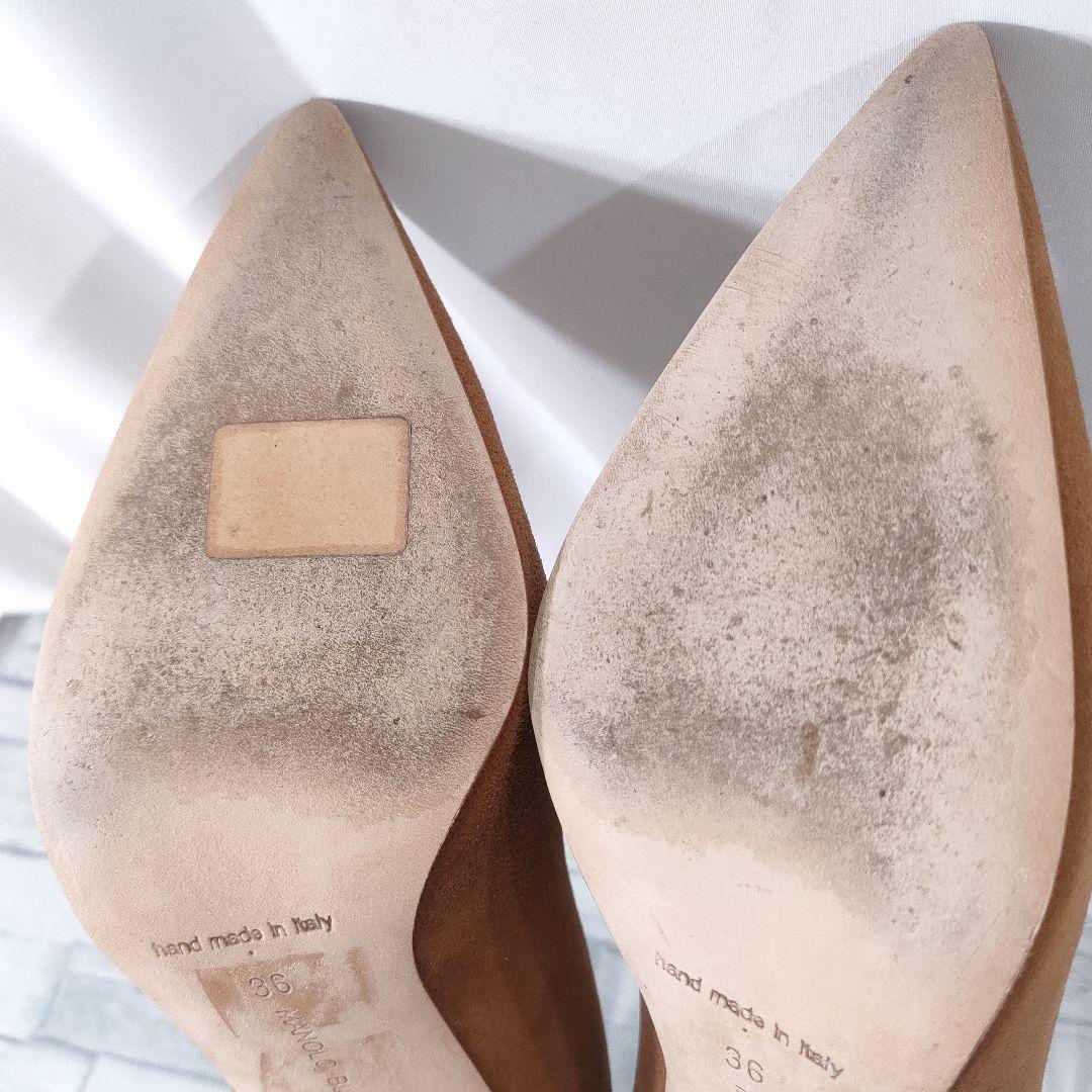 保存袋付き美品✨マノロブラニク　BB　スウェードパンプス　ブラウン　36