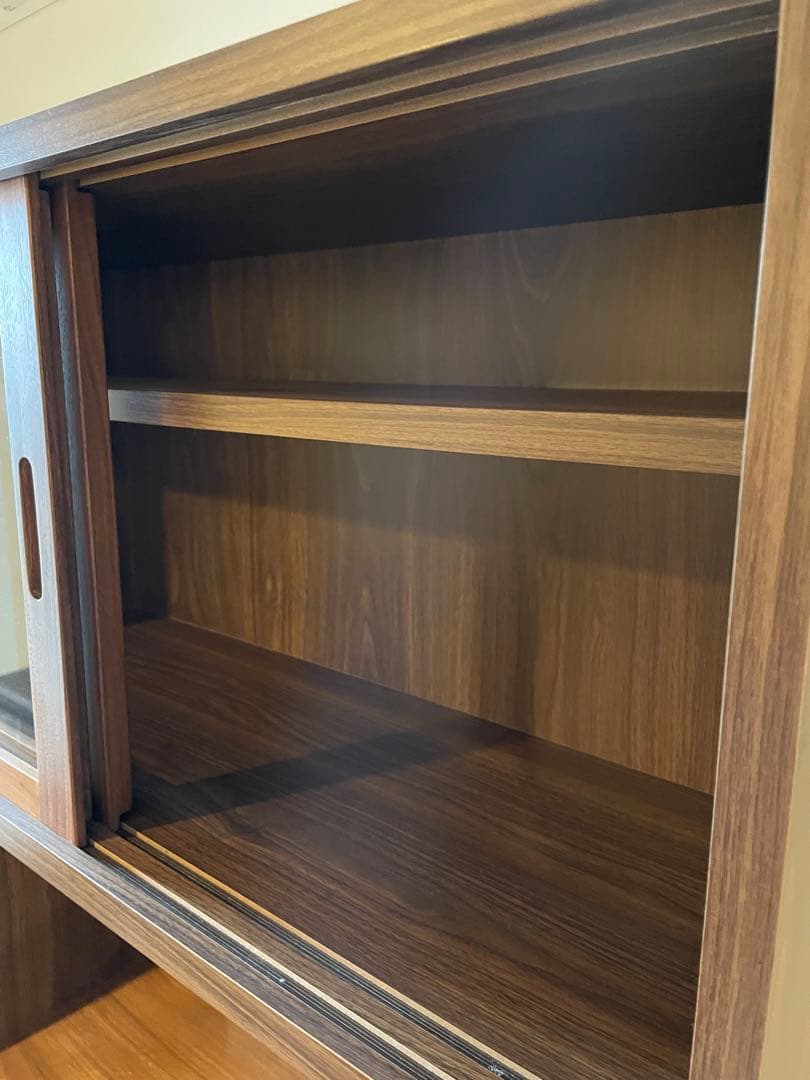 無印良品　木製カップボード・ウォールナット材