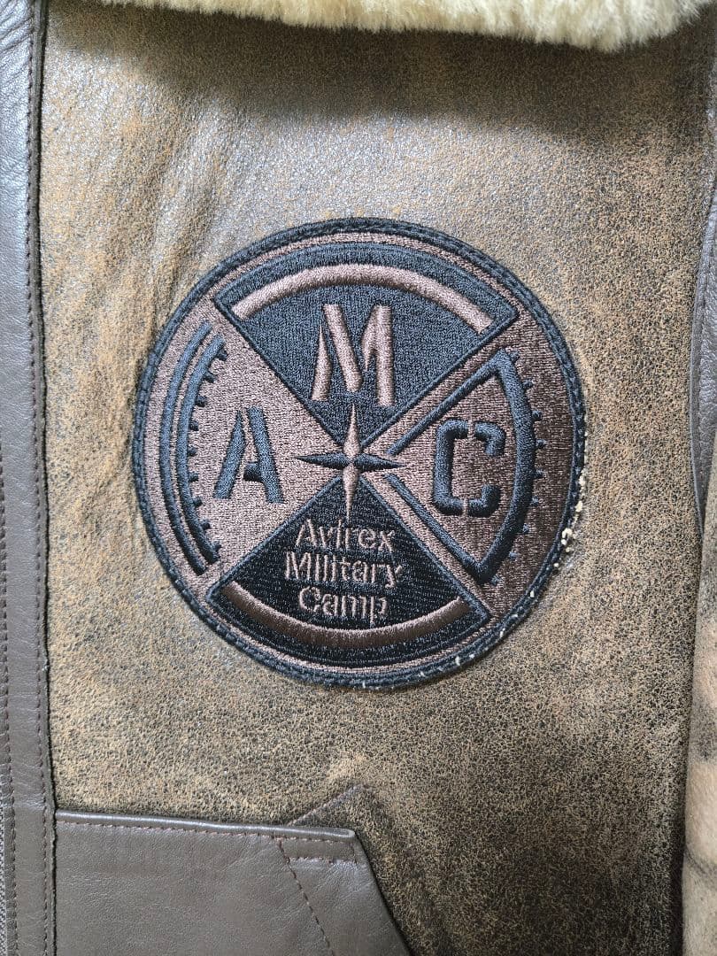 19AW 定価16万 AVIREX B-3 AMC ムートン 羊革