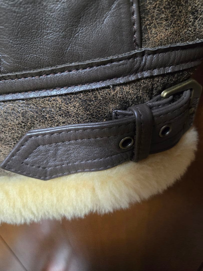 19AW 定価16万 AVIREX B-3 AMC ムートン 羊革