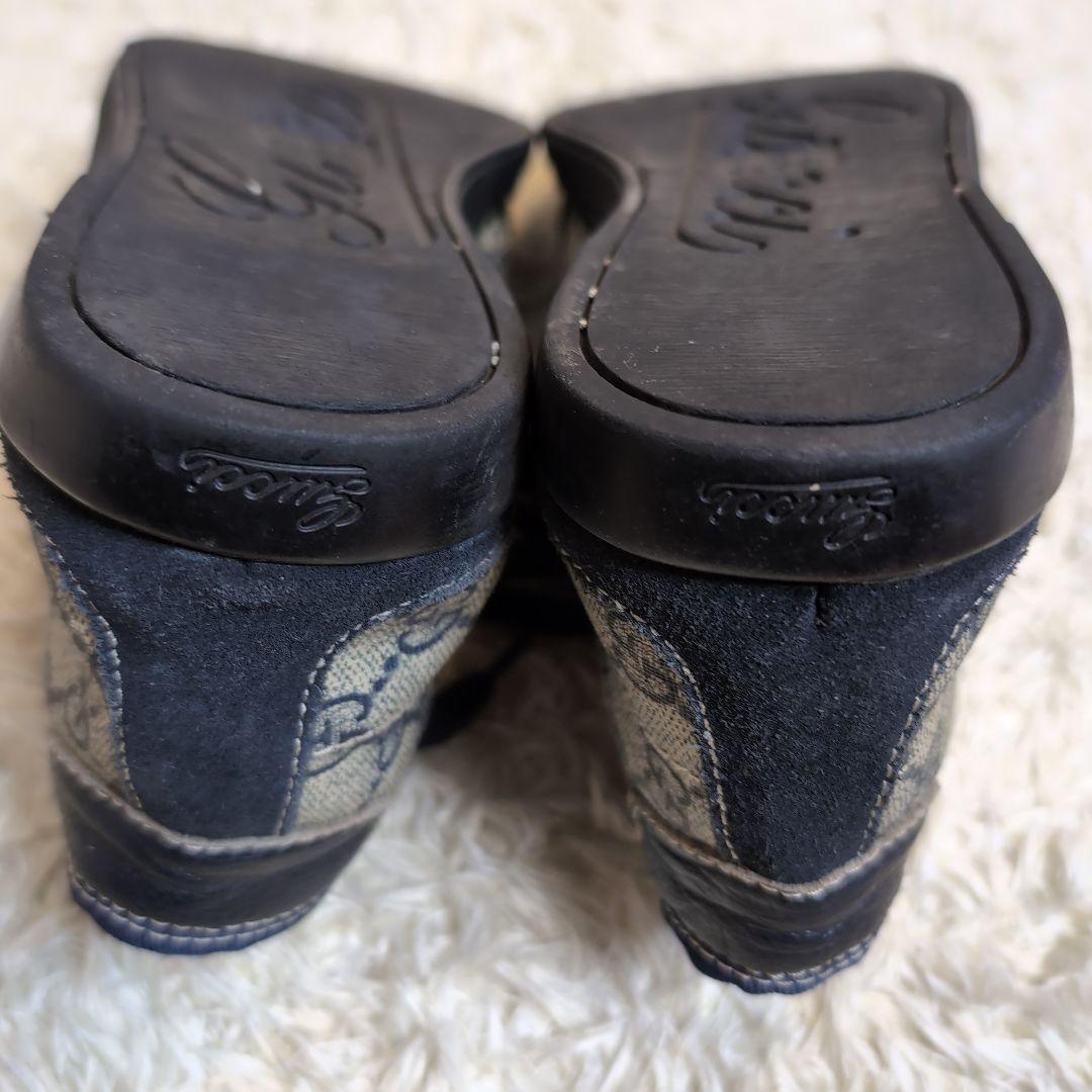 GUCCI グッチ シェリーライン GG ハイカットスニーカー ネイビー 38