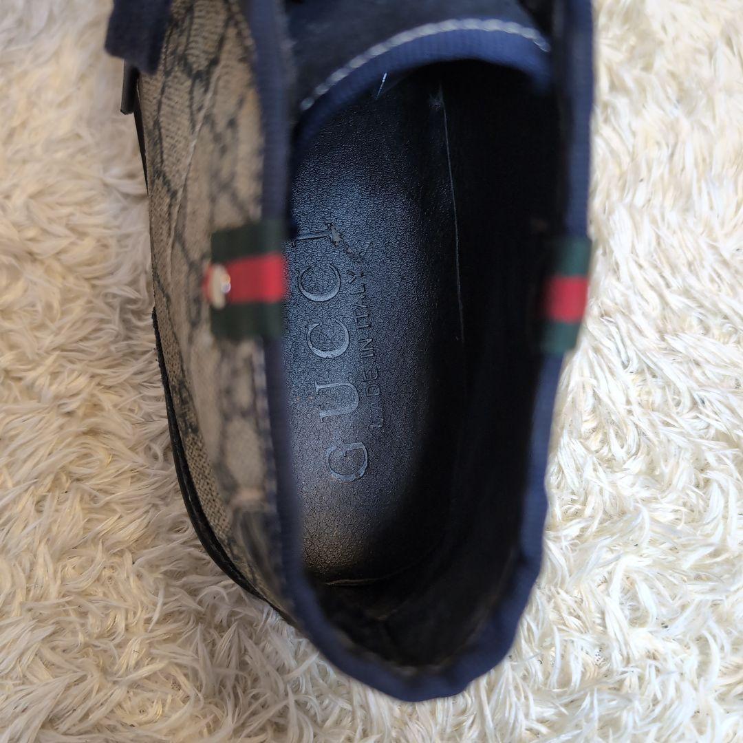 GUCCI グッチ シェリーライン GG ハイカットスニーカー ネイビー 38