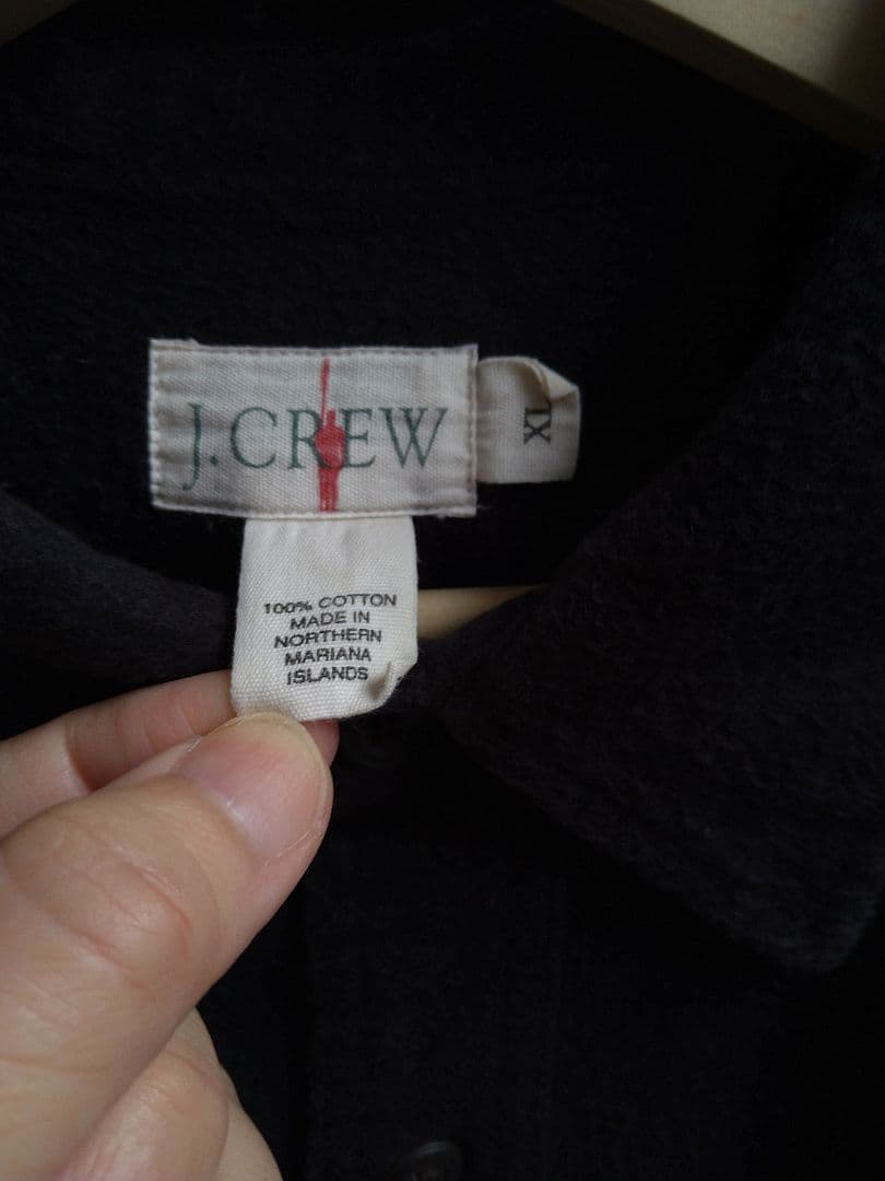 90年代 jcrew 巨人タグ　ブラック　黒　シャモアシャツ　ビンテージ