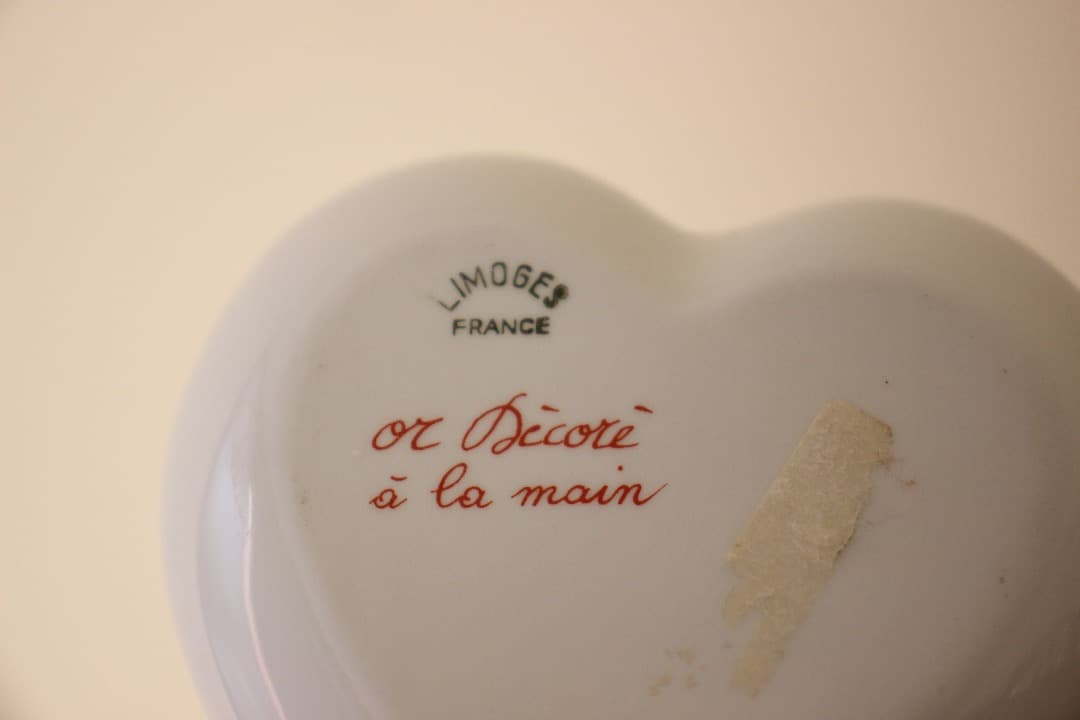 アンティーク　リモージュ　トランプ　金彩薔薇　ハンドペイント　４枚