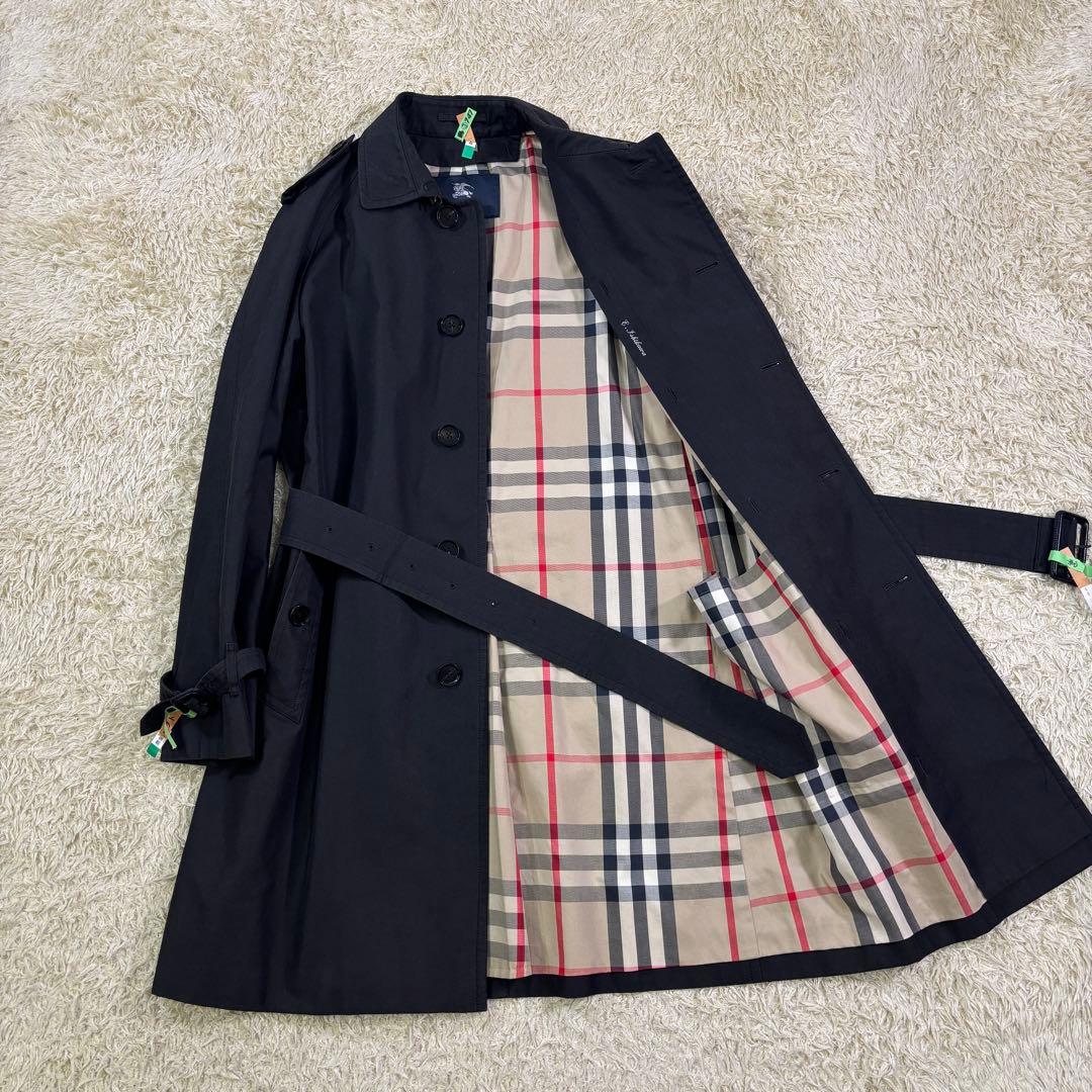 バーバリーロンドン　ビック　ノバチェック　ベルト　コットン　トレンチコート　LL
