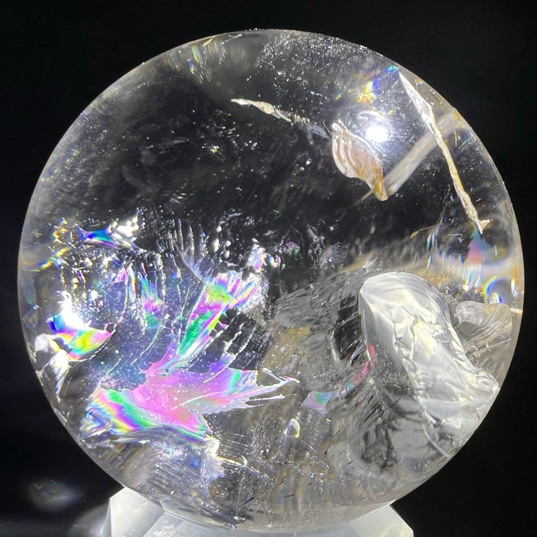 ✮超目玉✮☆極品極上 美宝珠 水晶玉☆レインボー レムリアンシード 丸玉 天然石