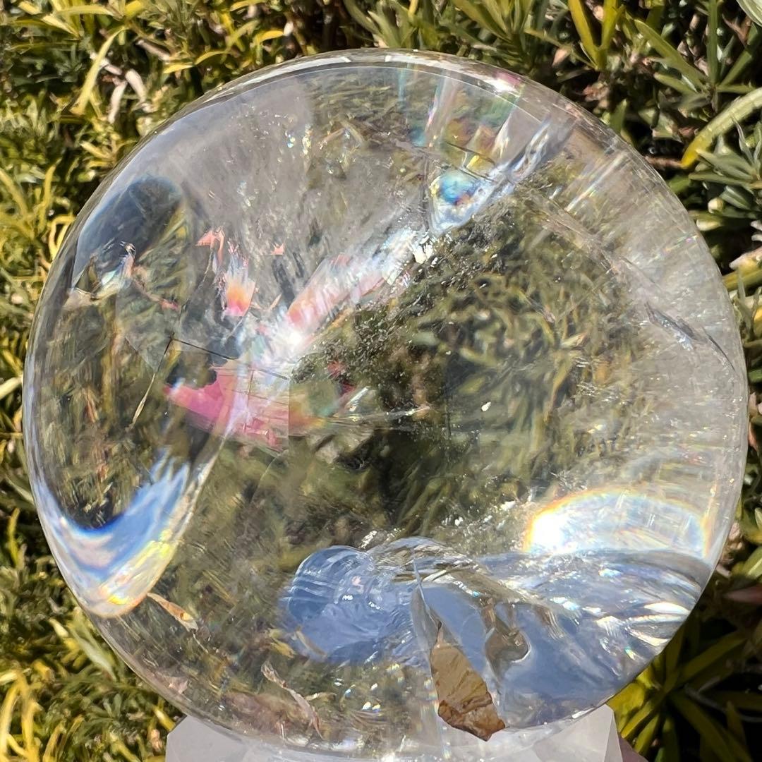 ✮超目玉✮☆極品極上 美宝珠 水晶玉☆レインボー レムリアンシード 丸玉 天然石