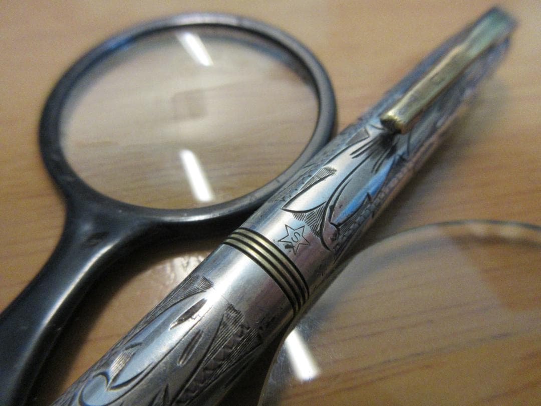 [山崎商店] ホシエス 唐草 銀軸 二色 シャープペンシル 1.1mm