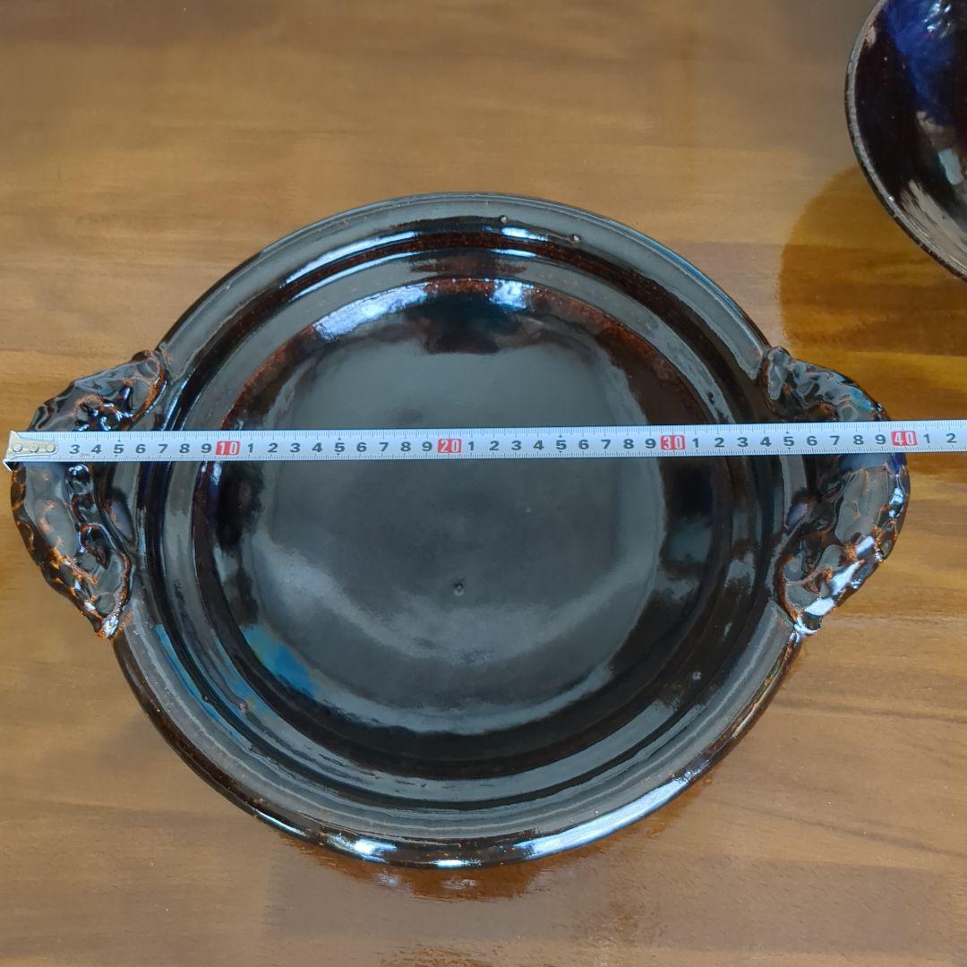 土楽窯 黒鍋 (尺1寸)