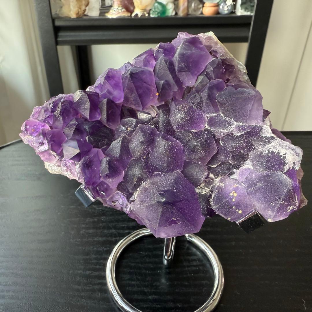 天然石アメジストの原石　置物NO.012412