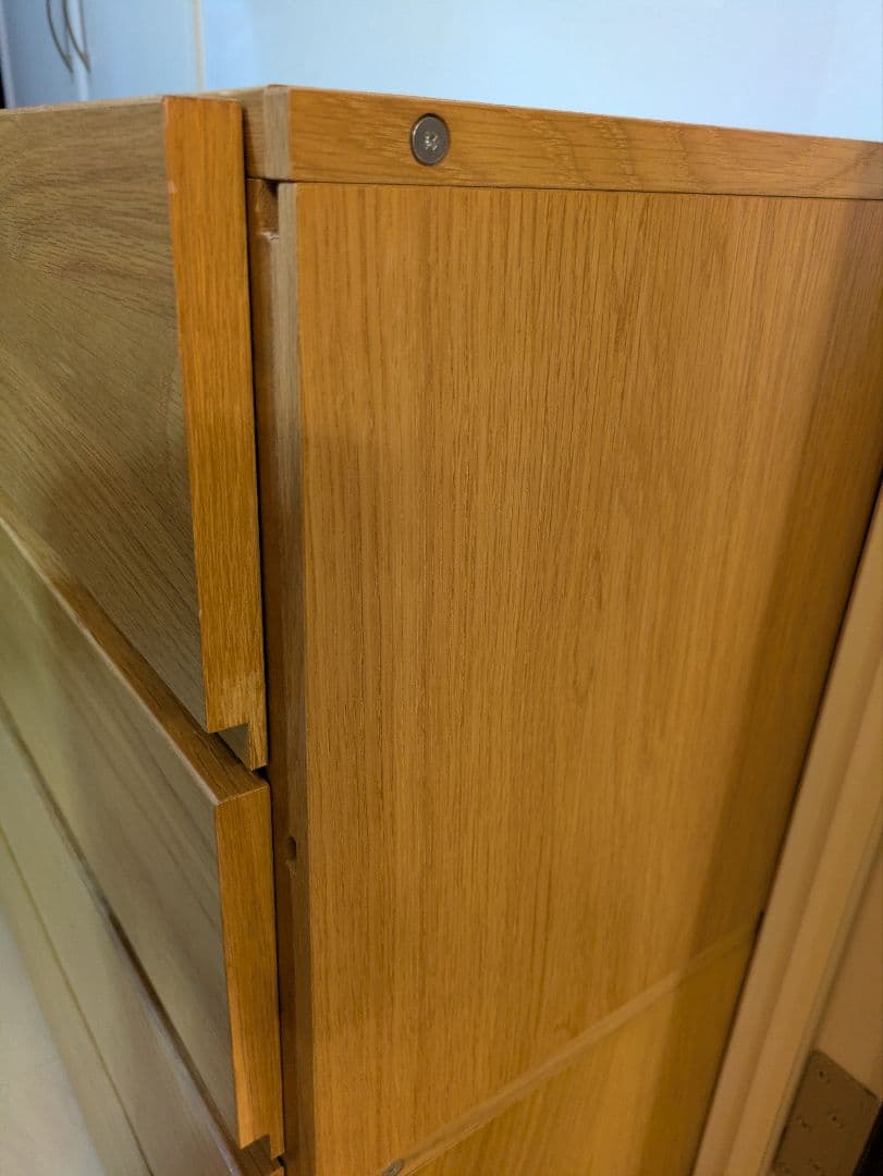 無印良品　ユニットシェルフ用　オーク材　ボックス引出し２段×2