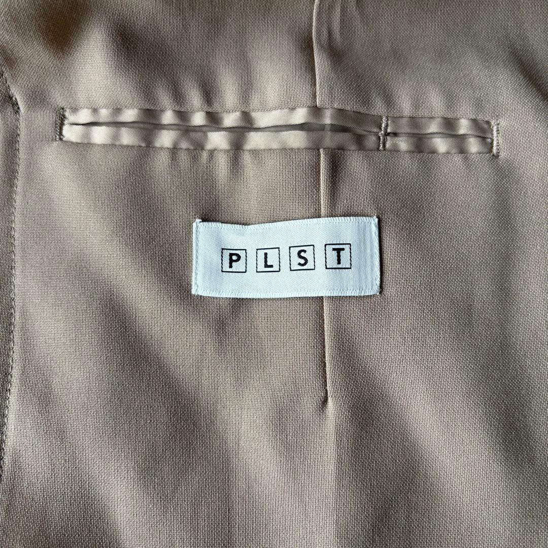 ✨️美品✨️ PLST プラステ スーツ ノーカラー ベージュ XS ストレッチ