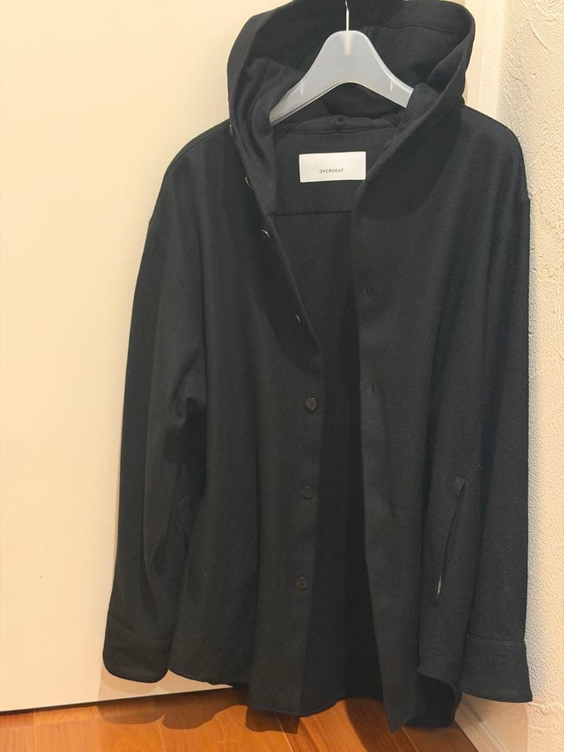 美品OVERCOAT WOOL FLANNEL HOODIE OVERSHIRT