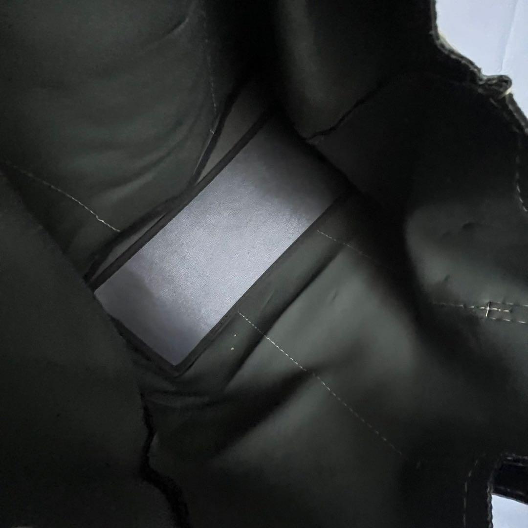 ■良品■ PRADA トートバッグ　白タグ　ジャージ素材　レザー　カーキ