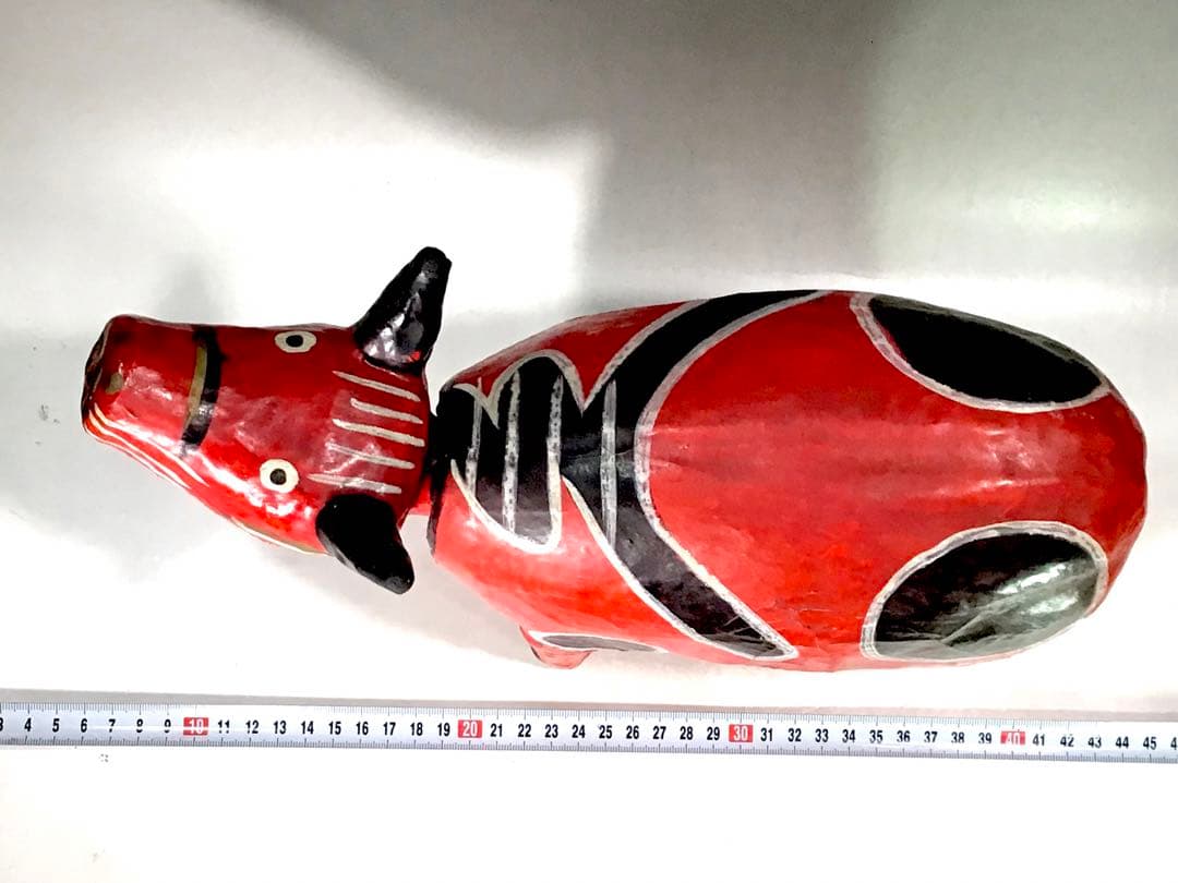 古手 大きい 五十嵐民芸 首振り 赤べこ 張子 人形 郷土玩具 会津 牛 縁起物