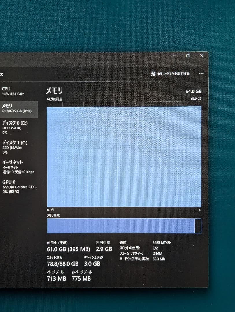 Crucial DDR4 メモリ 64GB (32GB 2枚)